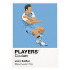 Joey Barton Manchester City white Icon Frame artwork detail