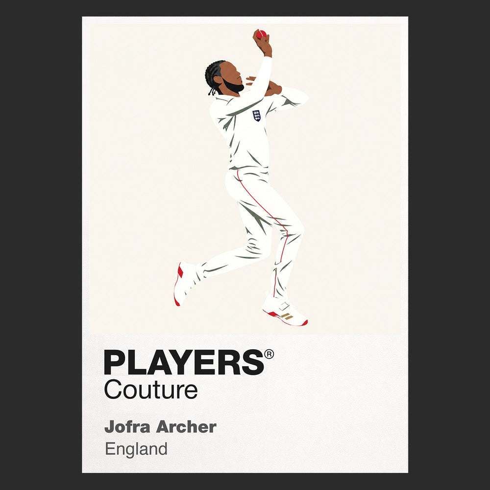 Jofra Archer Icon Frame artwork in black