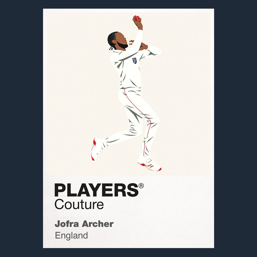 Jofra Archer Icon Frame artwork in navy