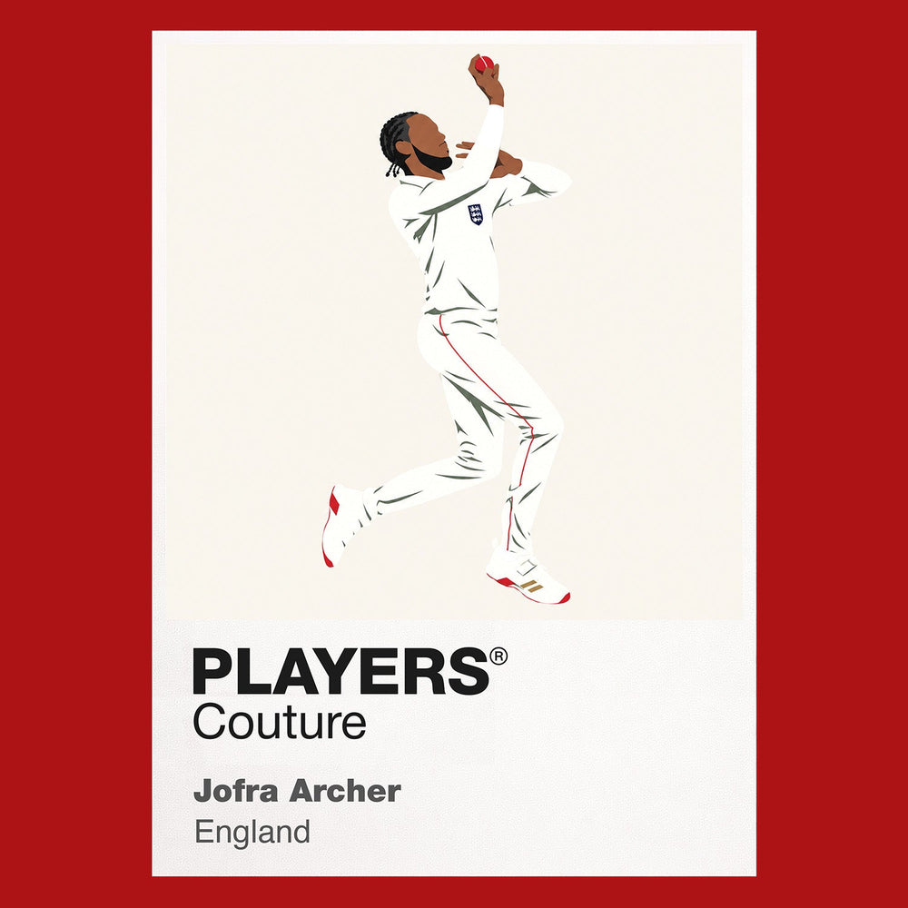 Jofra Archer Icon Frame artwork in red