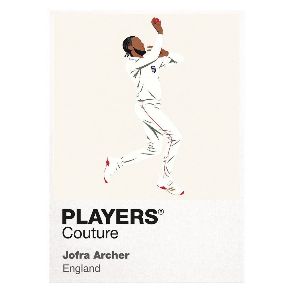 Jofra Archer Icon Frame artwork on white