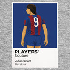 Johan Cruyff Barcelona grey Icon Frame artwork detail