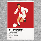 Johan Cruyff Ajax Icon Frame Kids T-Shirt — Gray Artwork