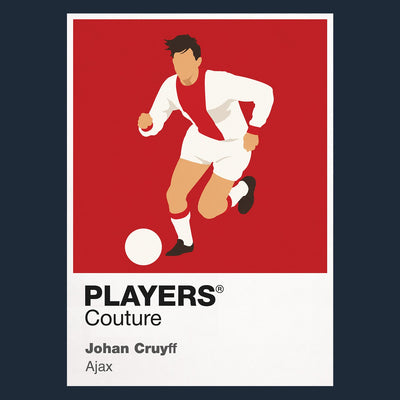 Johan Cruyff Ajax Icon Frame Men's Hoodie — Navy Artwork