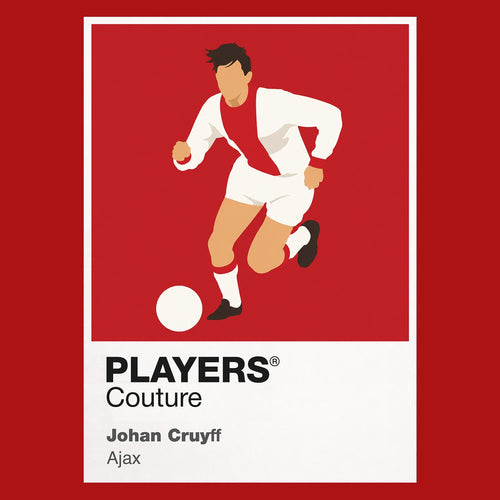 Johan Cruyff Ajax Icon Frame Men's Hoodie — Red Artwork