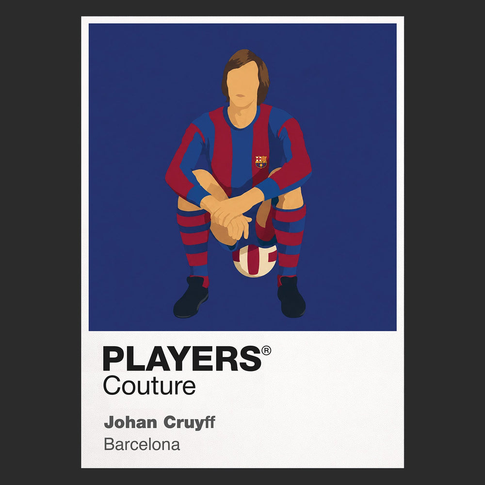 Johan Cruyff Barcelona Icon Frame Men's Hoodie — Black Artwork