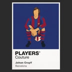Johan Cruyff Barcelona Icon Frame Men's Hoodie — Black Artwork