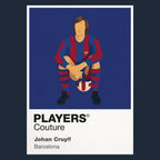Johan Cruyff Barcelona Icon Frame Men's Hoodie — Navy Artwork