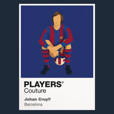 Johan Cruyff Barcelona Icon Frame Men's Hoodie — Navy Artwork