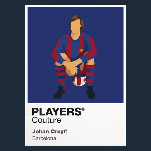 Johan Cruyff Barcelona Icon Frame Men's Hoodie — Navy Artwork