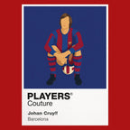 Johan Cruyff Barcelona Icon Frame Men's Hoodie — Red Artwork