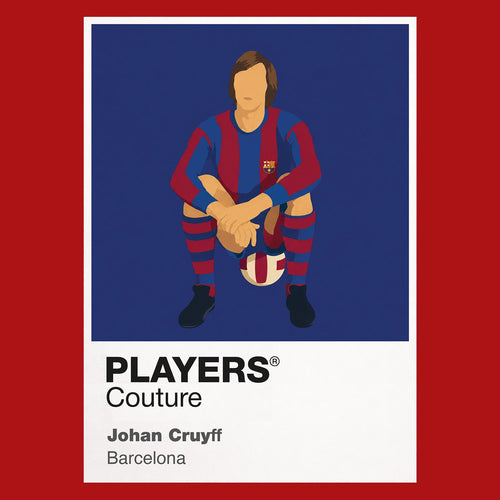 Johan Cruyff Barcelona Icon Frame Men's Hoodie — Red Artwork
