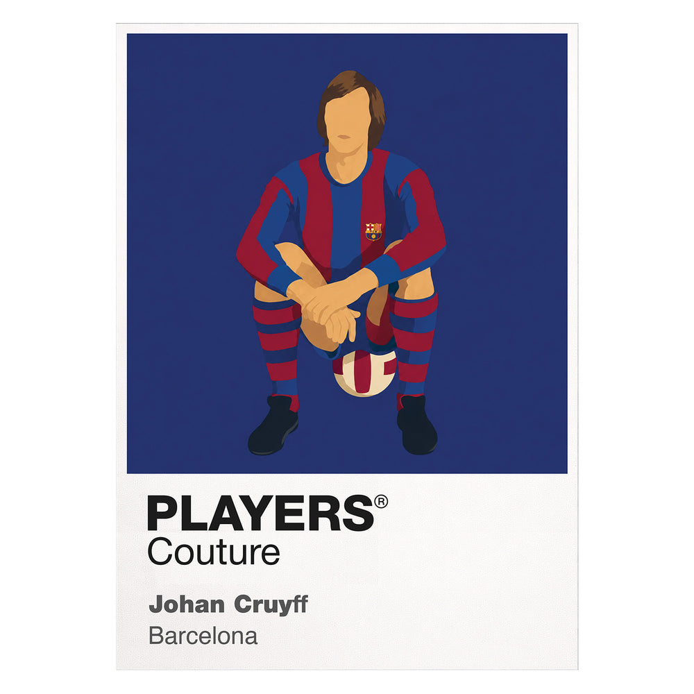Johan Cruyff Barcelona Icon Frame — White