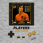 Johan Cruyff 1P 8-Bit hoodie retro gaming design by Players Couture