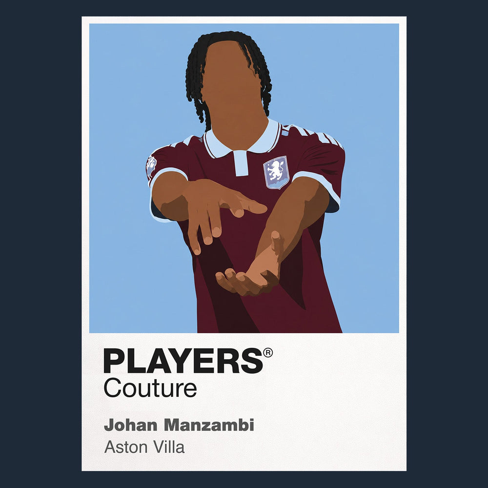 Johan Manzambi Aston Villa navy Icon Frame artwork detail