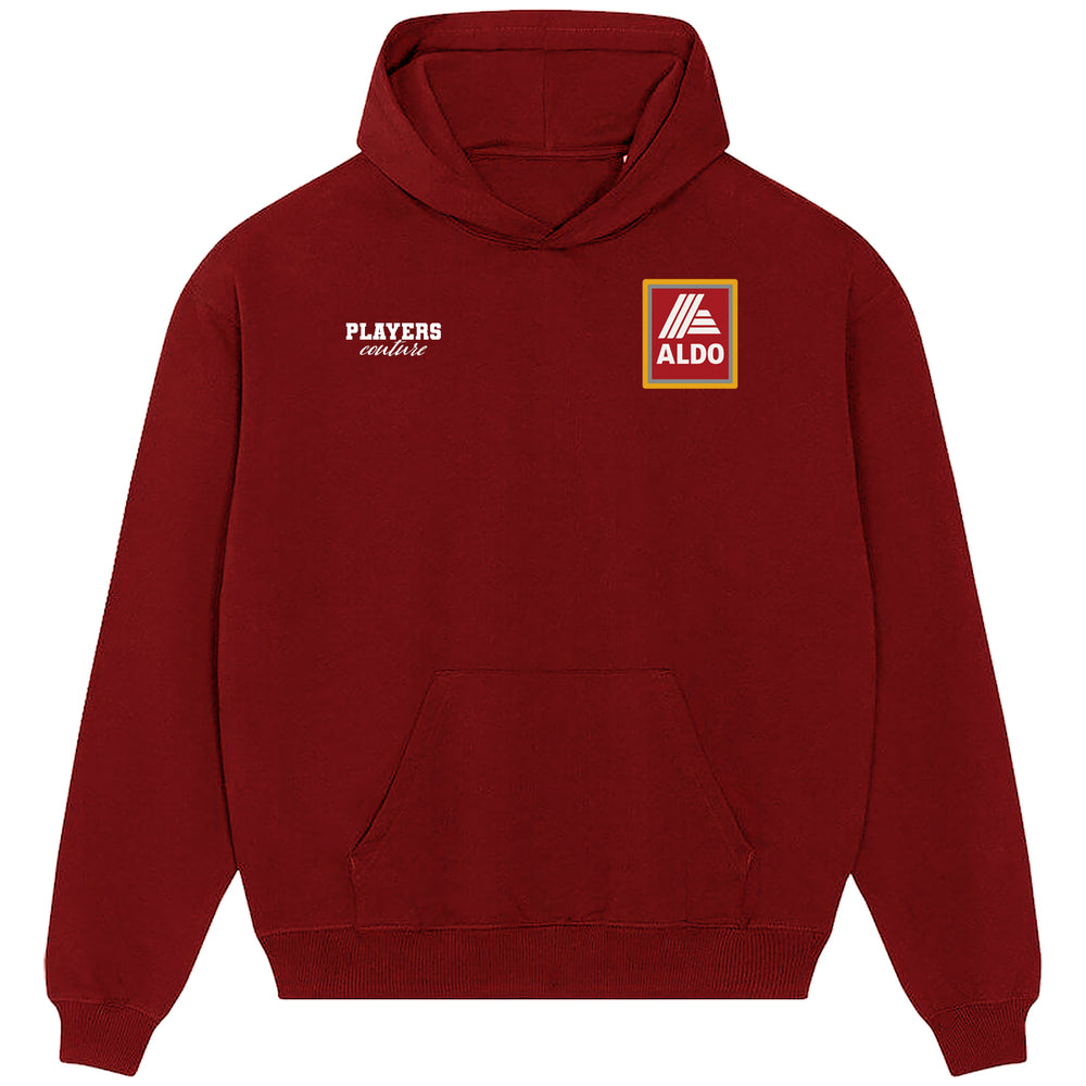 John Aldridge Aldo Logo Players Couture Men's Casual Hoodie Red