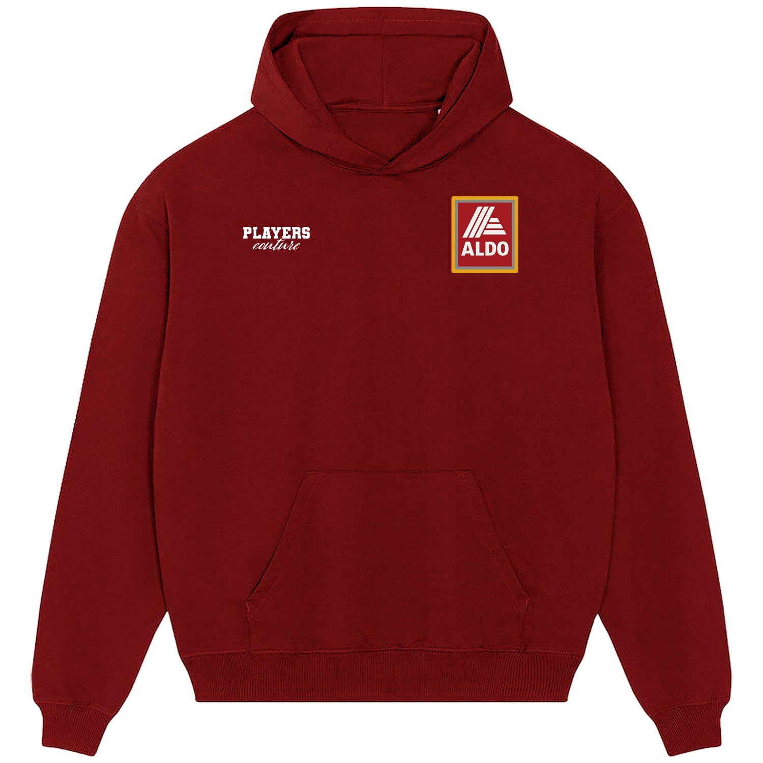 John Aldridge Aldo Logo Players Couture Men's Casual Hoodie Red