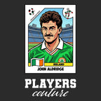 John Aldridge World Cup Sticker Kids T-Shirt – john aldridge black Players Couture design