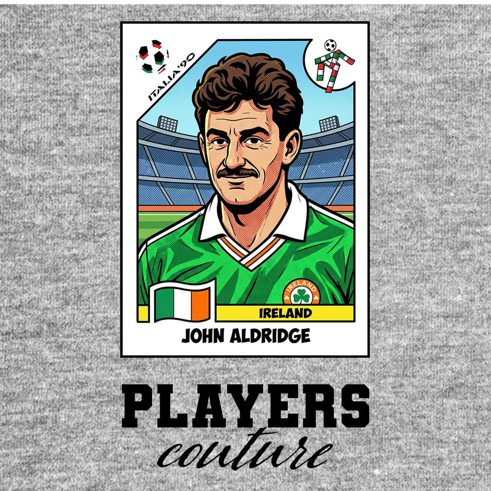 John Aldridge World Cup Sticker Men's Hoodie – john aldridge grey Players Couture design