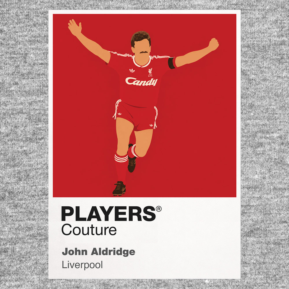John Aldridge Liverpool Icon Frame — Gray