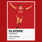 John Aldridge Liverpool Icon Frame Men's Hoodie — Red Artwork