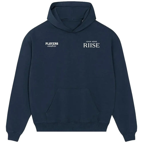 John Arne Riise hoodie – navy men's hoodie featuring the John Arne Riise Players Couture logo