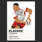 John Asiata Leigh Leopards rugby league hoodie black