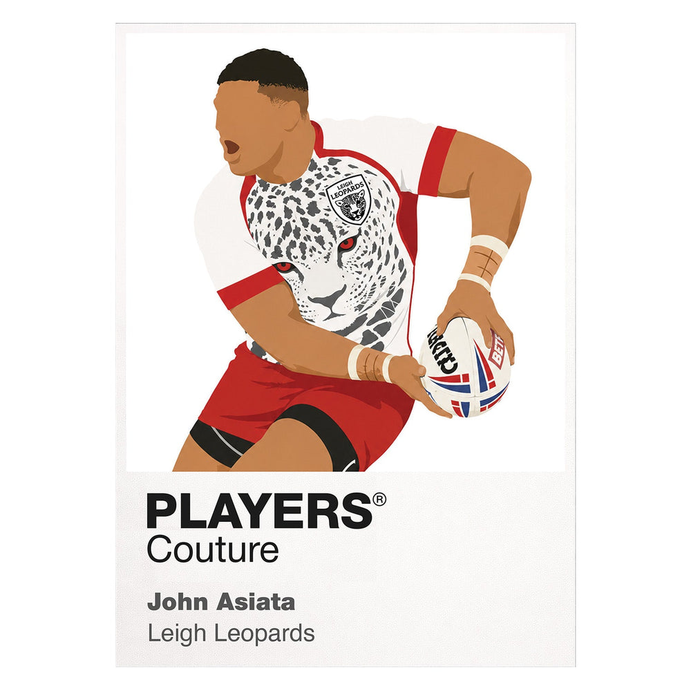 John Asiata Leigh Leopards rugby league hoodie white