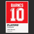 John Barnes 10 Football Shirt Frame Men's Hoodie – black close-up detail shot of the John Barnes 10 Football Players Couture