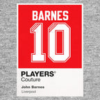 John Barnes 10 Football Shirt Frame Men's Hoodie – grey close-up detail shot of the John Barnes 10 Football Players Couture