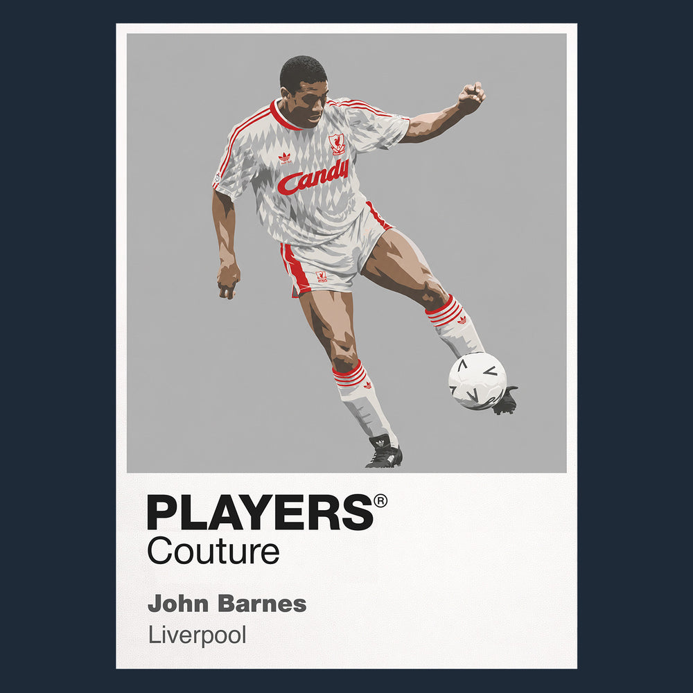 John Barnes Liverpool Icon Frame — Navy