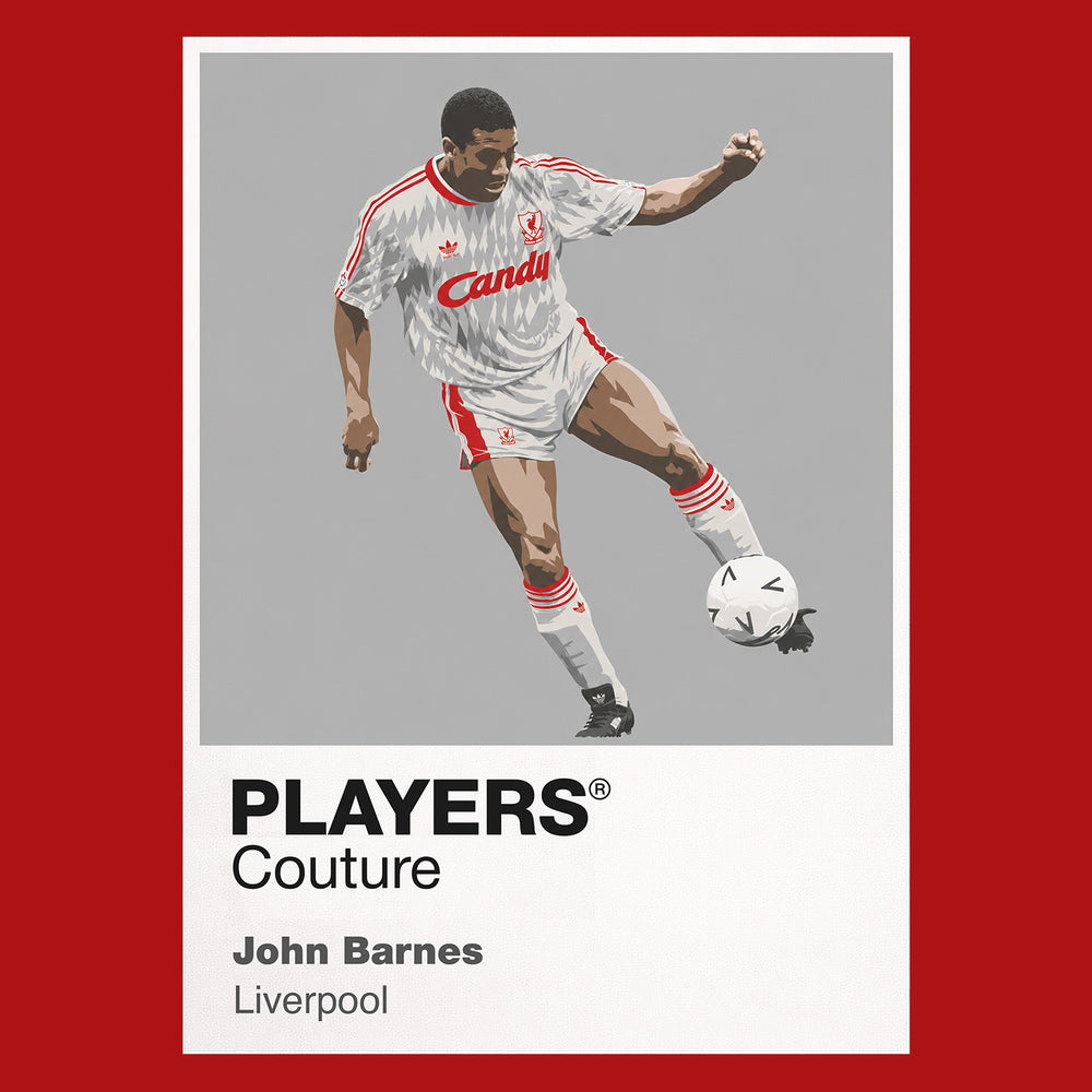 John Barnes Liverpool Icon Frame — Red