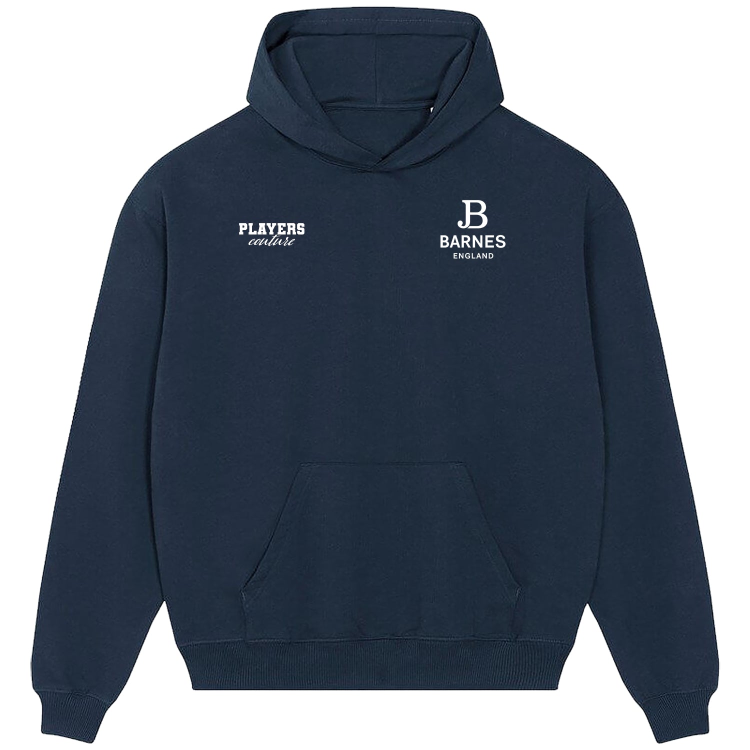 John Barnes Logo 2 Players Couture Men's Casual Hoodie Navy
