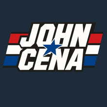 John Cena Logo Men's Hoodie – navy close-up detail shot of the John Cena Players Couture logo design