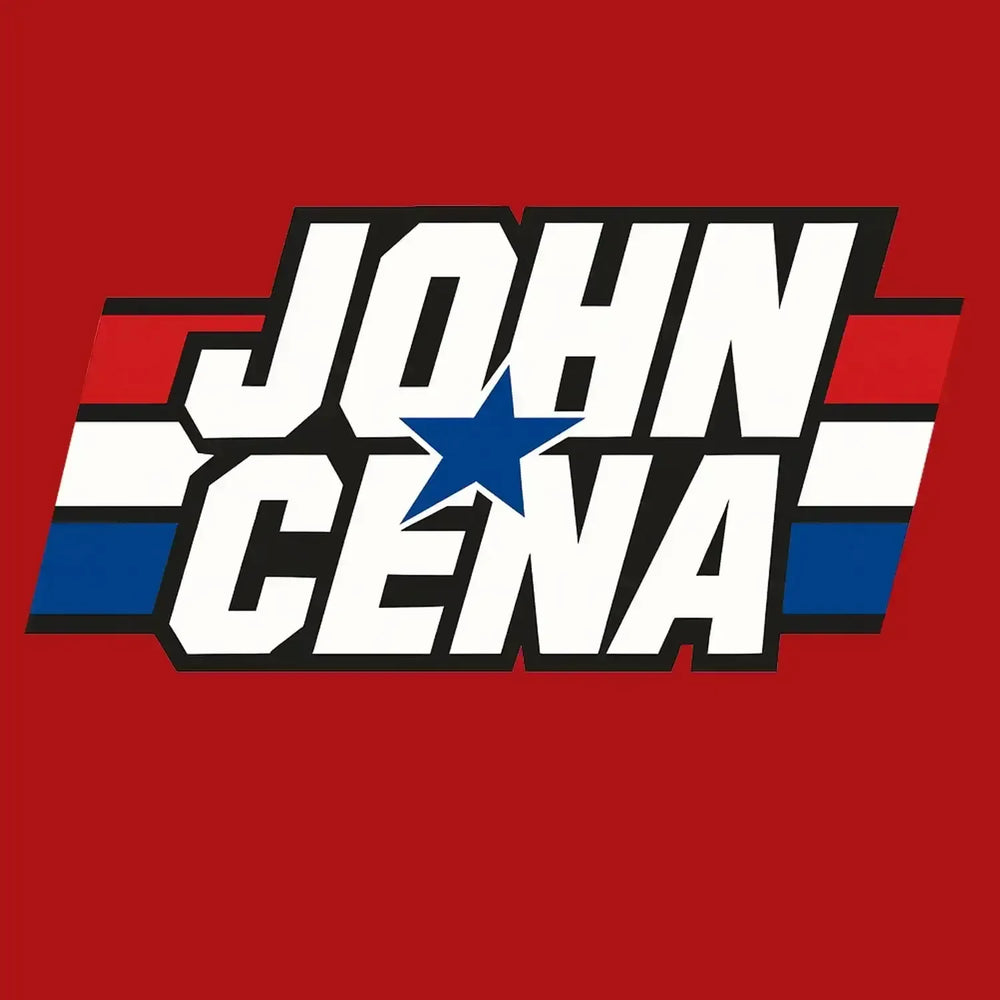 John Cena Logo Men's Hoodie – red close-up detail shot of the John Cena Players Couture logo design