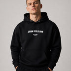 john-collins name-print hoodie - black