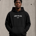 john-collins name-print hoodie - black