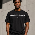 John Coogan & Jordi Hays black men's T-shirt lifestyle photograph 11
