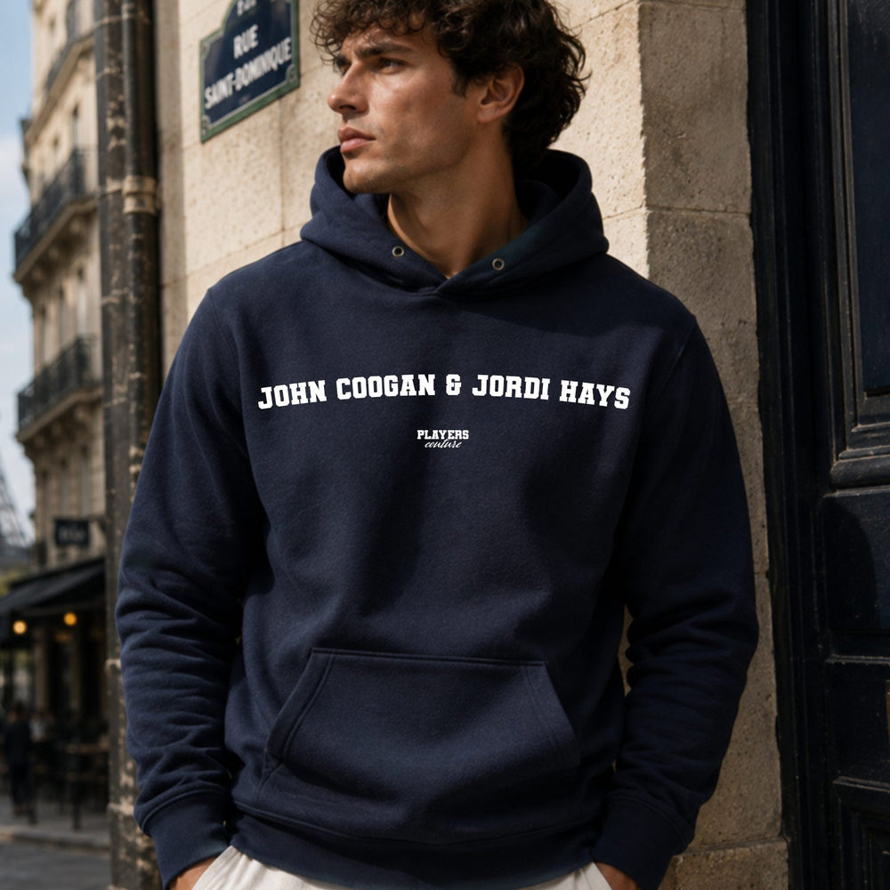 john-coogan-jordi-hays name-print hoodie - navy