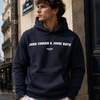 john-coogan-jordi-hays name-print hoodie - navy
