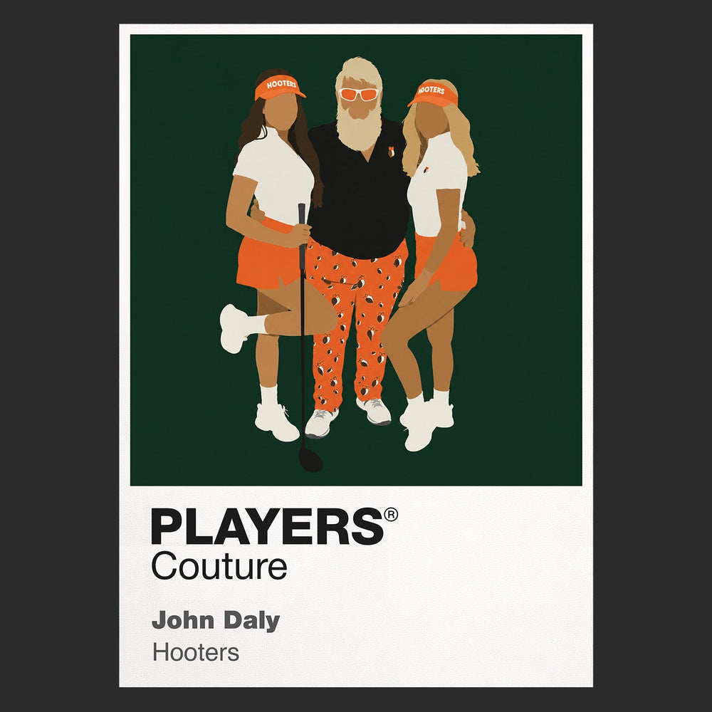 John Daly Hooters Golf Icon Frame Men's Polo Shirt