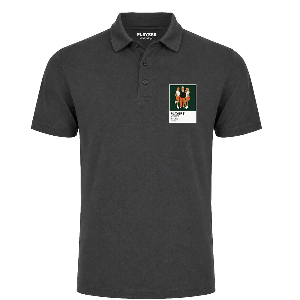 John Daly Hooters Golf Icon Frame Men's Polo Shirt - Gray