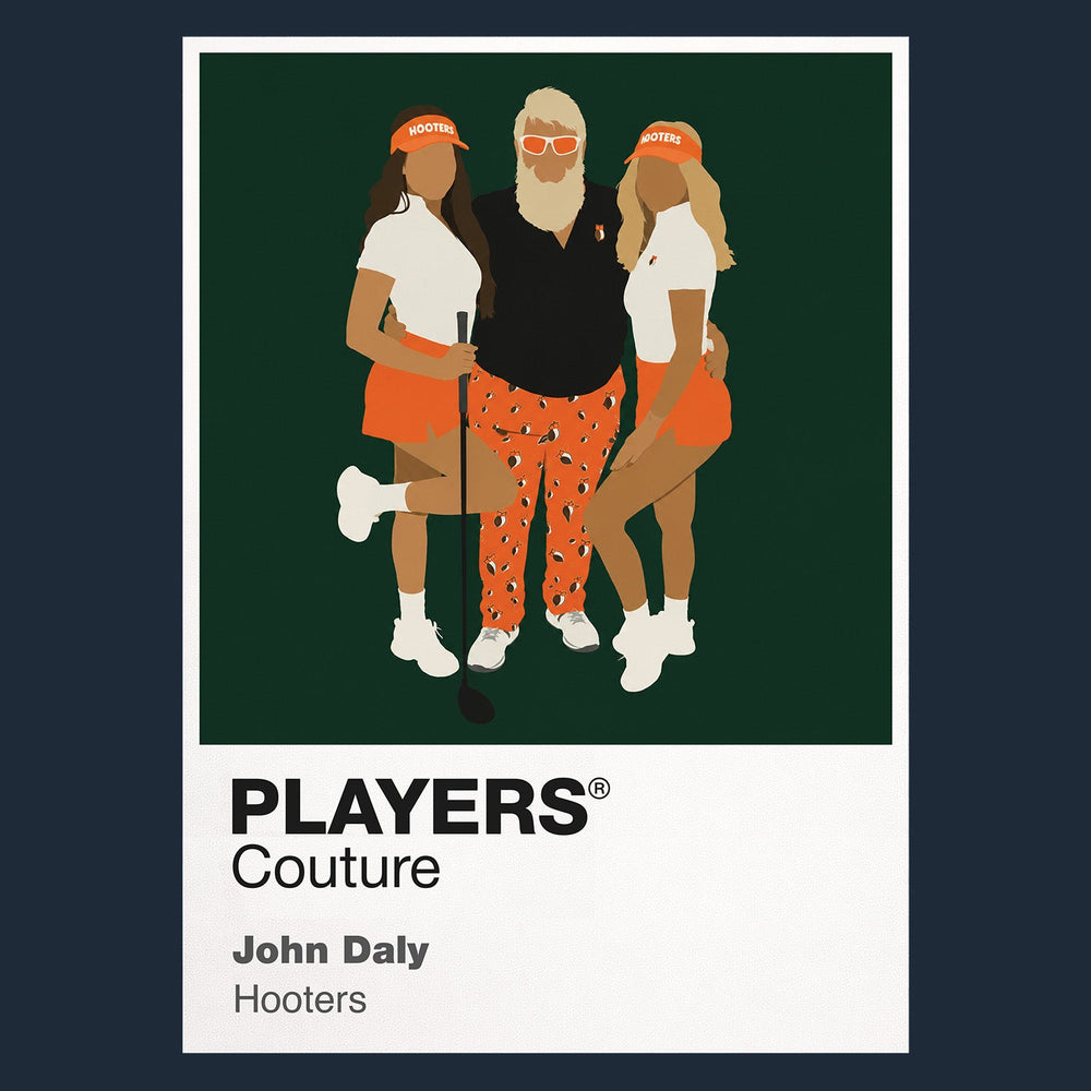 John Daly Hooters Golf Icon Frame Men's Polo Shirt