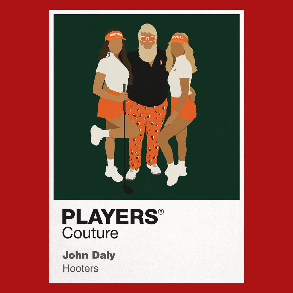 John Daly Hooters Golf Icon Frame Men's Polo Shirt