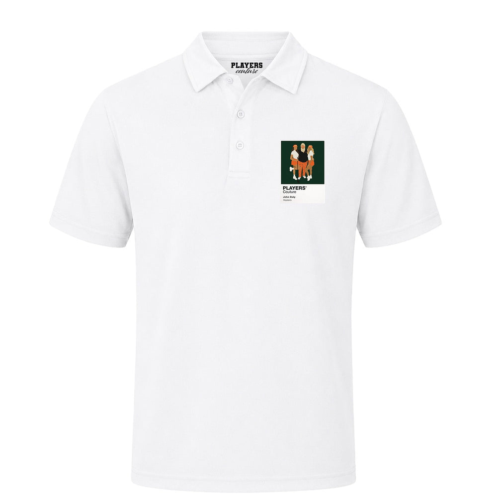 John Daly Hooters Golf Icon Frame Men's Polo Shirt - White