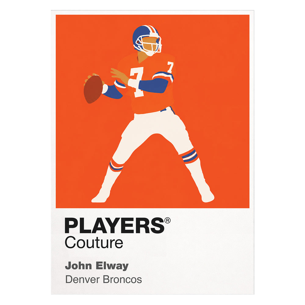 John Elway Broncos American Football Icon Frame Men's T-Shirt