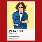 John Lennon John Lennon design one, focused on the glasses and restrained solo-era portrait Icon Frame artwork in red