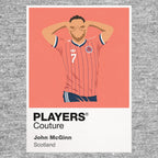 John McGinn Scotland Icon Frame Kids Hoodie — Gray Artwork