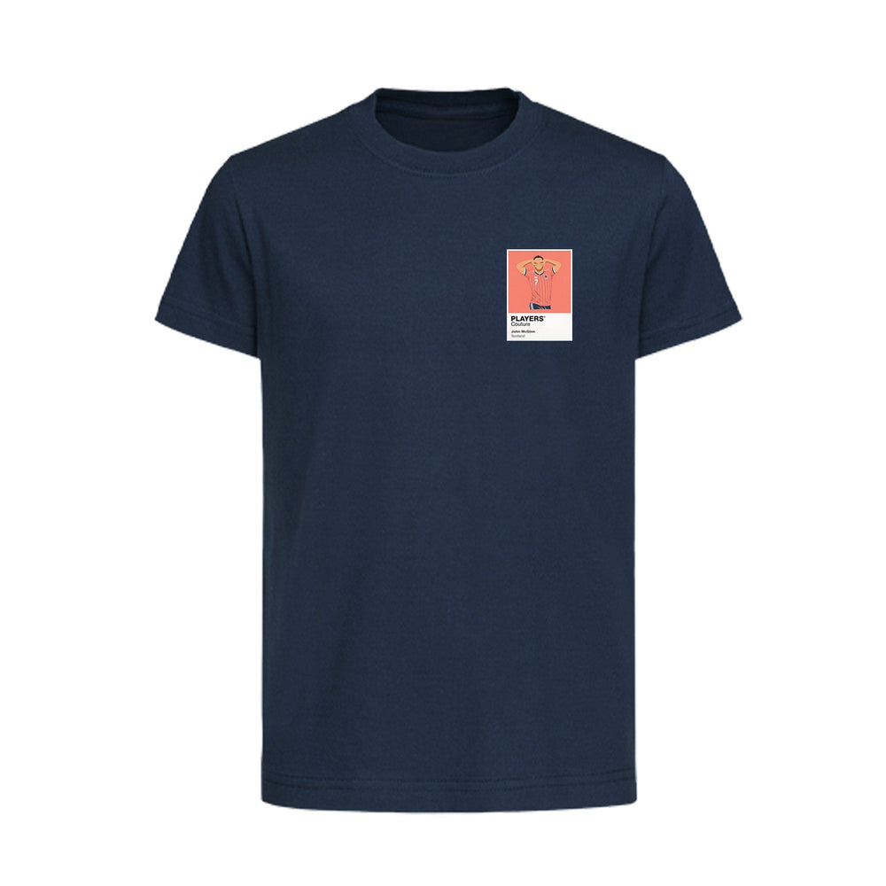 John McGinn Scotland Icon Frame Kids T-Shirt — Navy