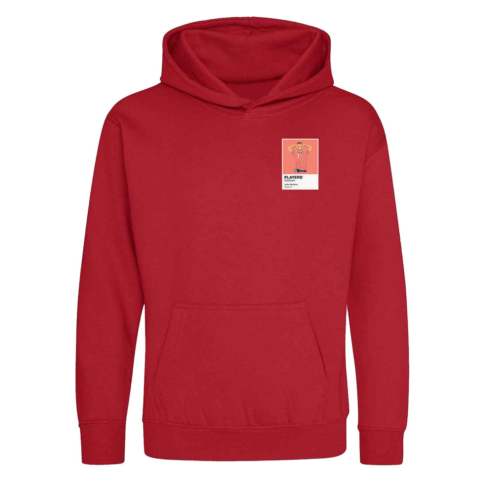 John McGinn Scotland Icon Frame Kids Hoodie — Red